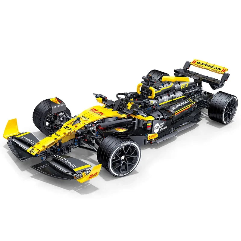 MOC Technical JKC7205 Racing 1:8 Racing Driver 27 Building Block Remote Control Lighting Racing Renault F1 Toy Kids Gift