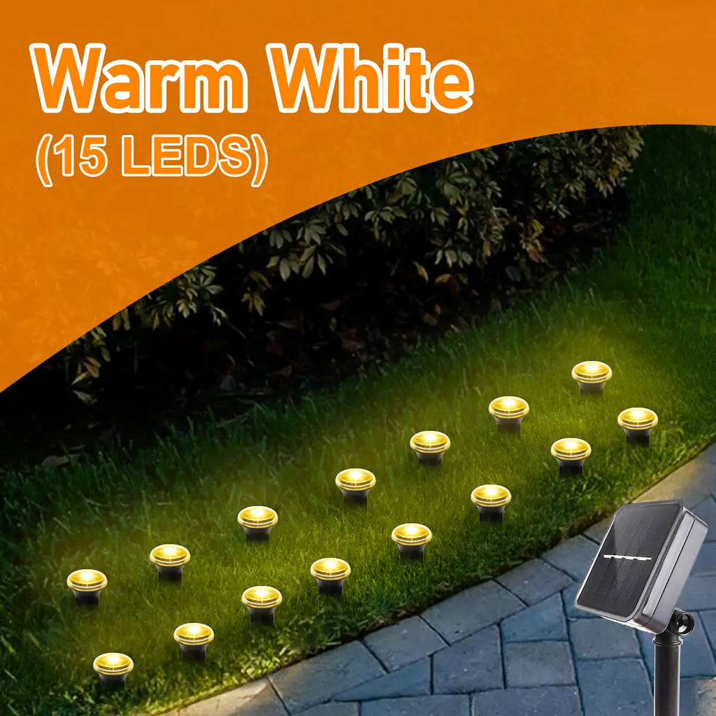 Solar Garden Lights 30LED Solar Lights Outdoor Waterproof Pilot Light String for Lawn Trails Camping Birthday Holiday Decorative