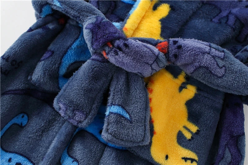 Children Flannel Pajamas Robe Autumn and Winter Kids Sleepwear Children Nightgown Soft Pajamas for Girl Boys Bathrobe 4-16 Years
