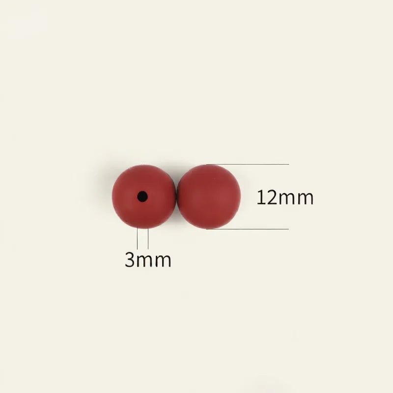 12mm Siilcone Round Beads 100/50/20Pcs For Jewelry Making To Make Bracelets DIY Keychain Necklace Jewelry Accessories BPA Free