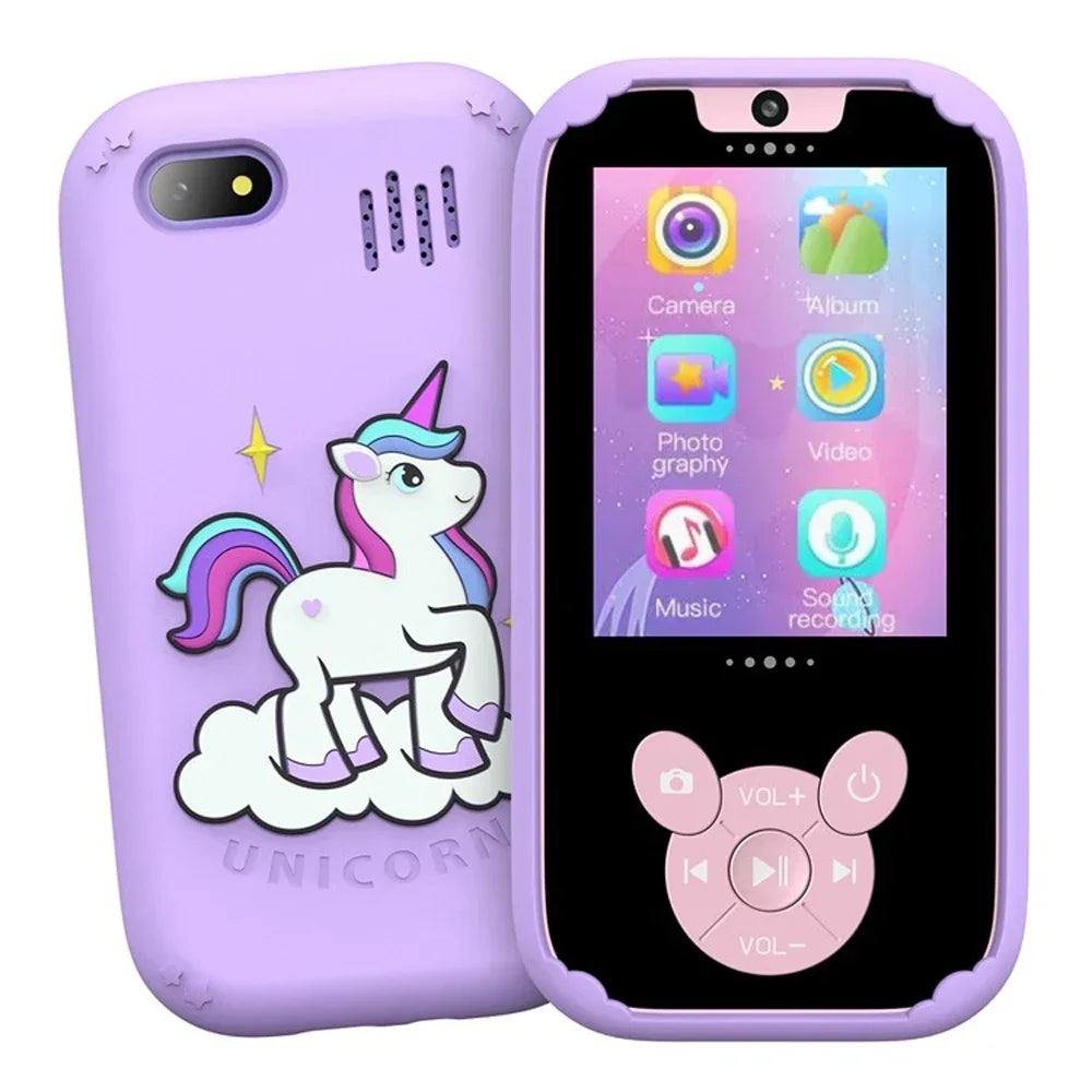 Interesting Kids Smart Learning Phone,8GB Memory Game Gift Educational Toy with Dual Camera &Music Player for Ages 3-12 Birthday