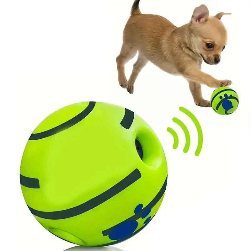 Interactive Giggle Dog Ball Toy – Vinyl Sound Play Ball