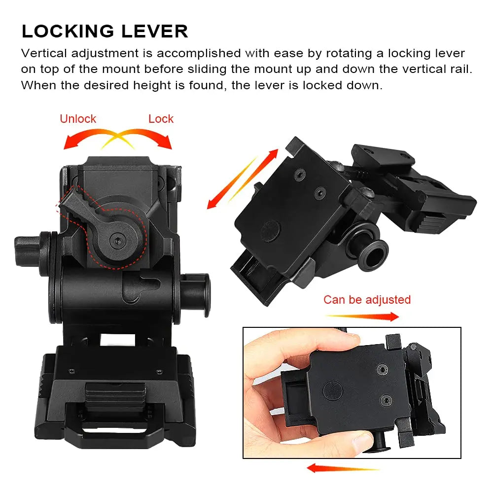 BOOIU New L4G24 NVG Tactical Helmet Mount Metal/Nylon Holder Bracket For PVS15/18  Goggles Night Vision Stent Helmet Accessories