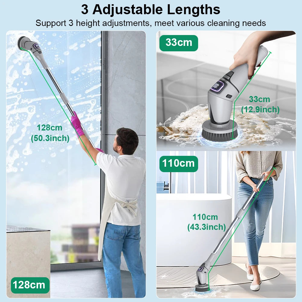 Cordless Electric Spin Scrubber With 10 Brush Heads