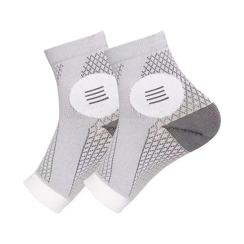 1Pair Ankle Compression Socks,Compression Foot Sleeves with Arch And Ankle Support,Open-Toe Design Neuropathy Socks
