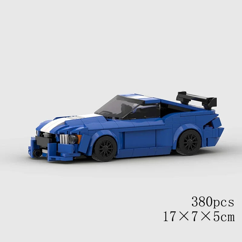 MOC Car Speed RX7 AE86 Chiron R8 Creative Racing Vehicle Model Building Block Super Race brick City Rally Sport Toy Technical