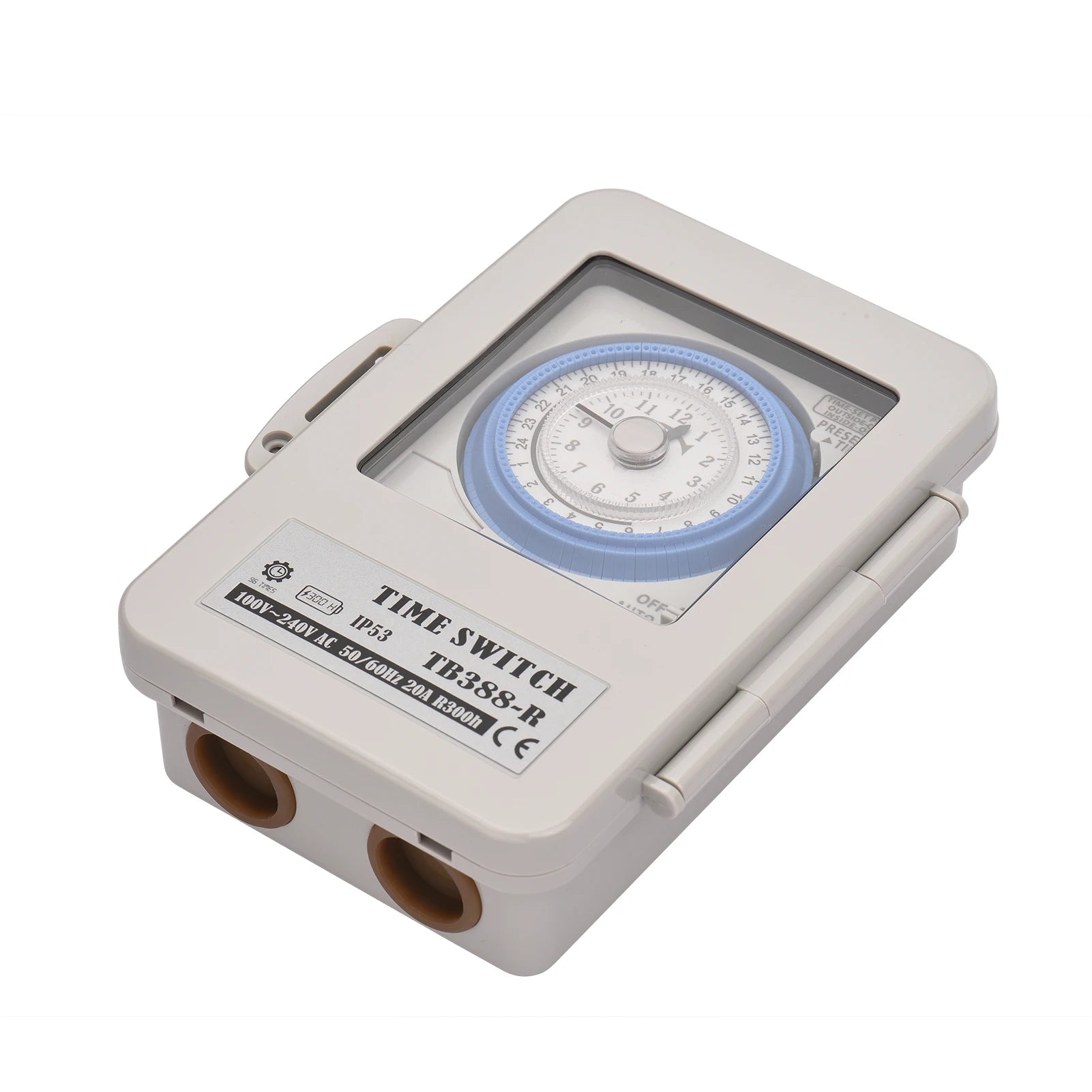 Mechanical 24 Hours Timer Switch IP53 Programmable Electrical Timer Switch Box AC 100-240V 15 Minutes Interval 96 Times ON/ OFF