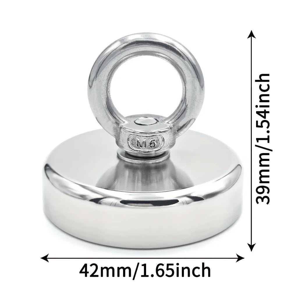 D16~D42mm Super Strong Neodymium Fishing Hook N52 Heavy Duty Rare Earth Neodymium with Countersunk Hole Eyebolt Salvage Magnetic