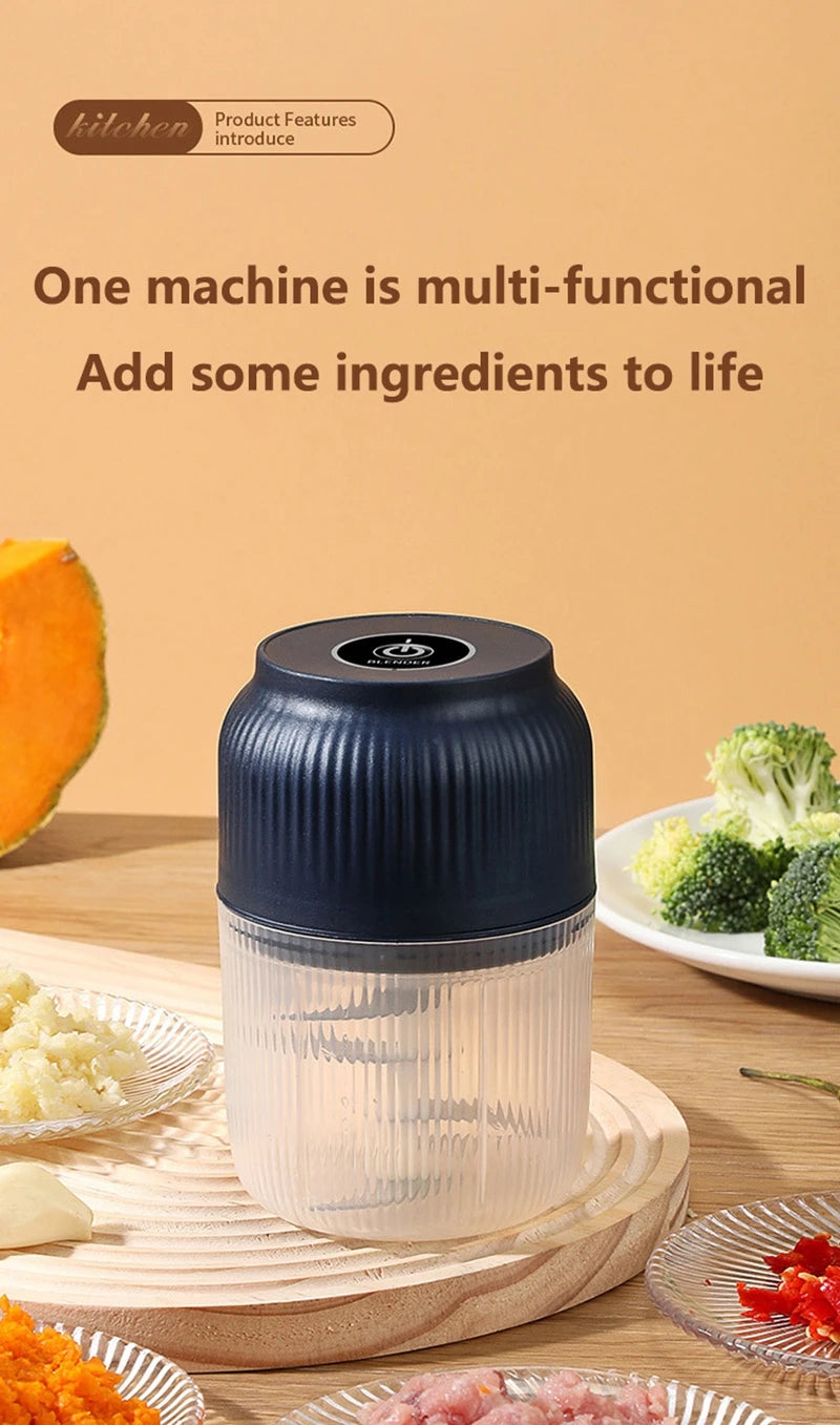 Mini Electric Garlic Masher Crusher Wireless USB Rechargeable Vegetable Chopper Garlic Crusher Food Chopper Kitchen Gadgets New