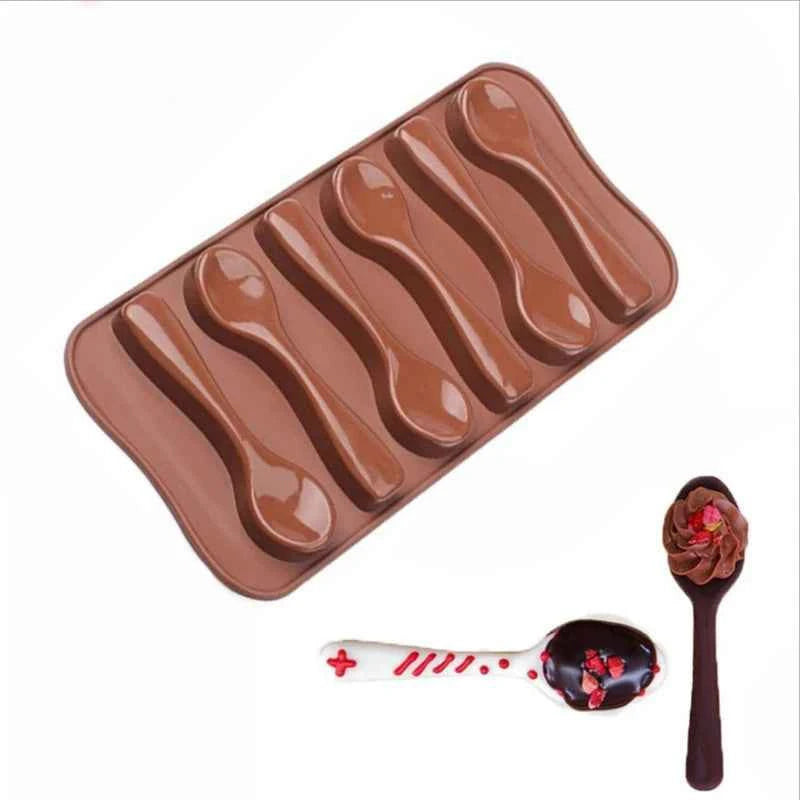 1 Pcs Mold Silicone Baking Cake Decorating Cake Chocolate Mold DIY Six Spoons Mould Bakery Accessories Kitchen tools