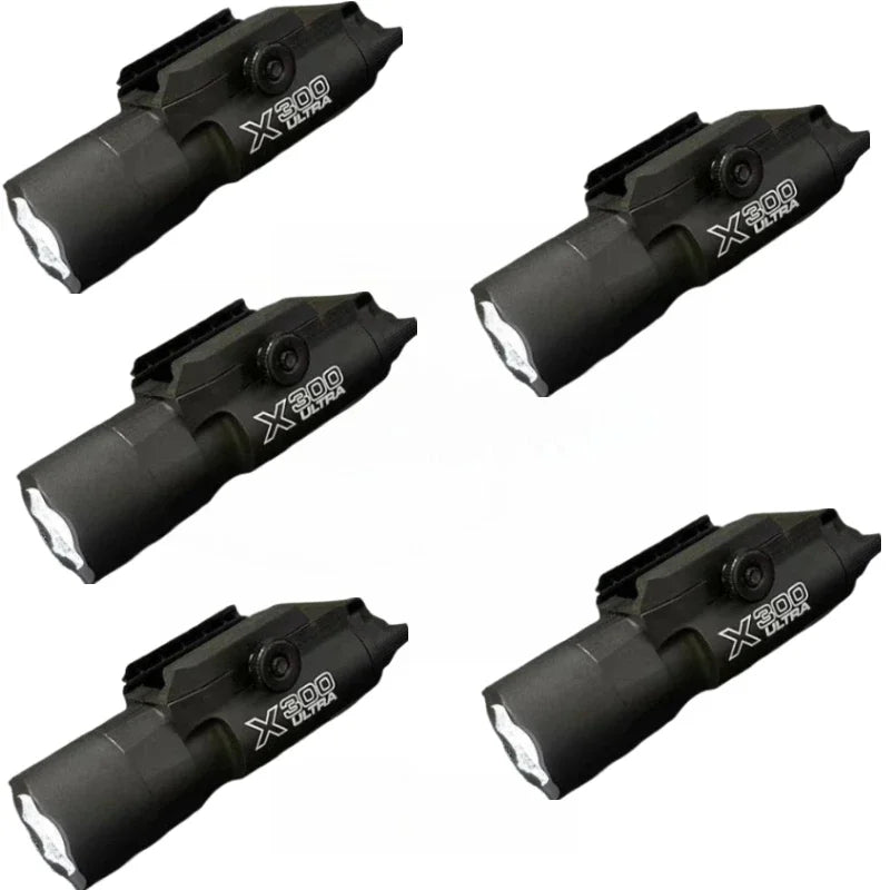 Black 5PCS Color Tactical Rail Light for Airsoft – Compact 21mm Mount