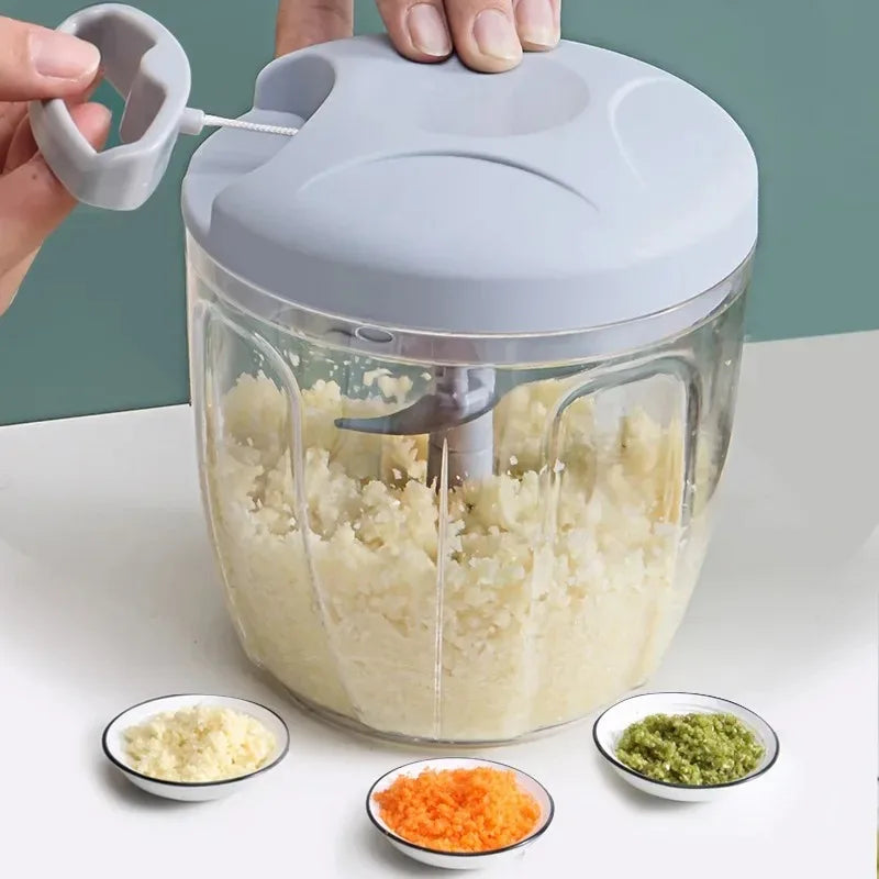900/500ML Garlic Chopper Manual Garlic Press Food Vegetables Cutter Meat Grinders Kitchen Gadgets Hand Mincer Garlic Masher