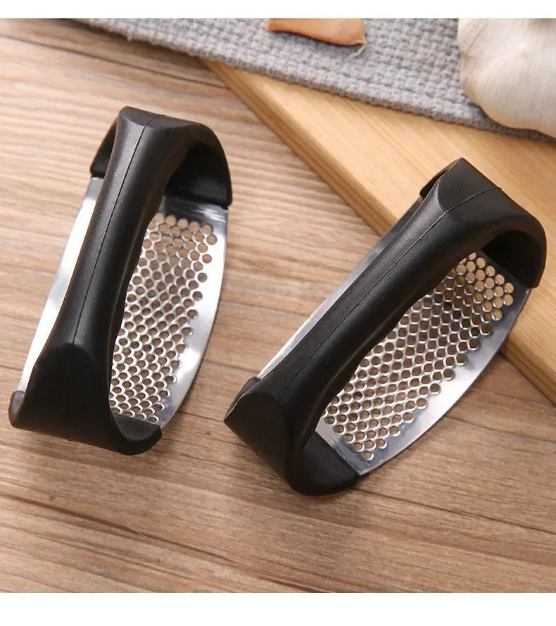 Upgraded Stainless Steel Garlic Press Squeezer Manual Garlic Ginger Rocker Crusher Garlic Cutting Mince Tools Kitchen Gadgets