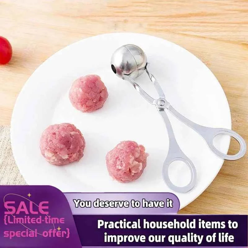 1Pcs DIY Kitchen Helper Stainless Steel Rice Meat Dumplings Ware Fish Ball Shrimp Ball Rice And Vegetable Roll Kitchen Gadget