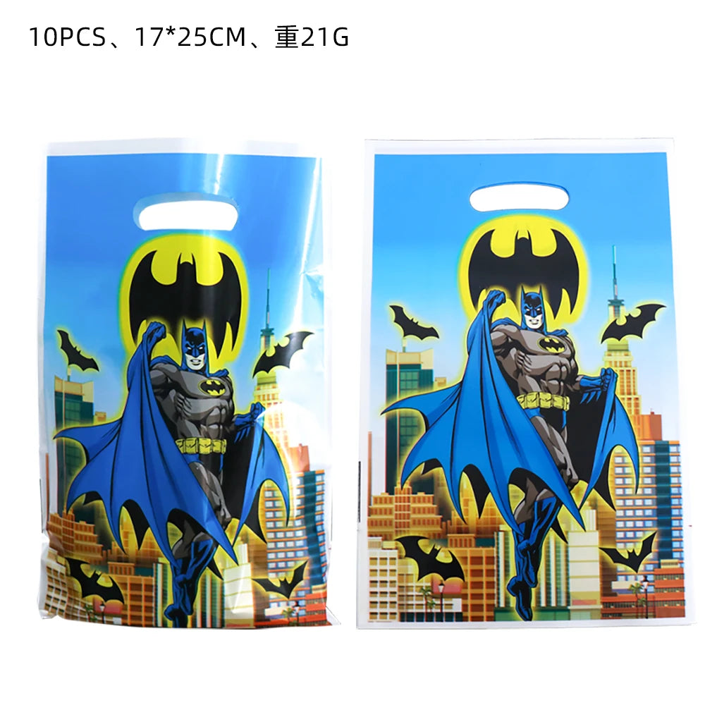 Party Tableware The Dark Hero Cartoon Boys Balloons Birthday Party Decoration Plate Cup Napkins Balloons Baby Shower Supplies