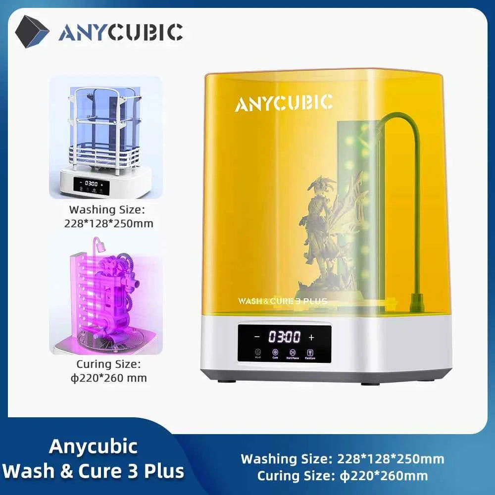 ANYCUBIC Wash & Cure 3 Plus Washing Curing Machine For LCD Resin 3D Printer For M7 Pro/Photon P1 Cleaning Size 228*128*250 mm