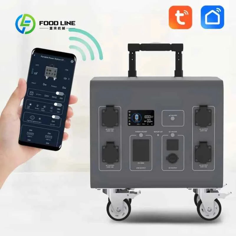 Portable Power Station Solar Generator 5120Wh 2400W