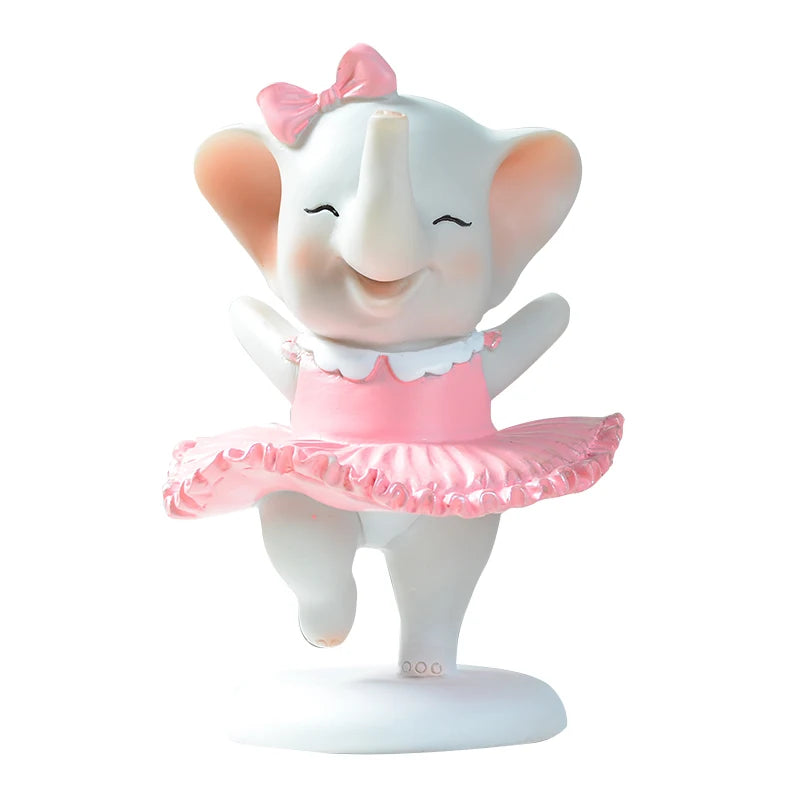 Happy Dancing Elephant Room Decor Home Decorations Cartoon Cute Elephant Ornament Home Decoration Accessories Desk Decoration