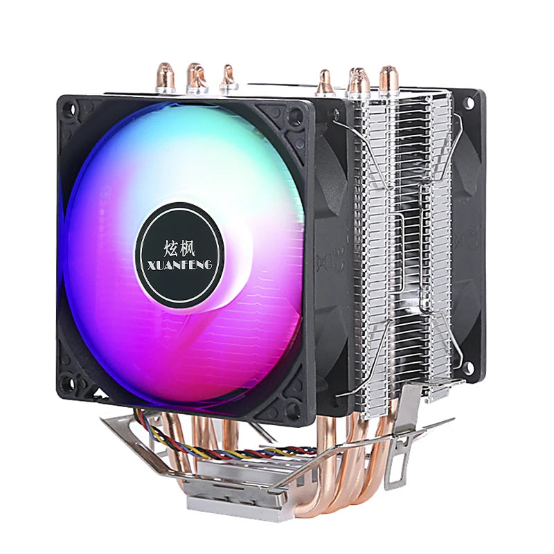CPU Efficient Cooler Fan 90mm 4pin/PWM PC Tower Type Radiator 2/4/6 Heat Pipe Install LGA2011 X79 X99 115x 1200 1700 AMD AM3 AM4