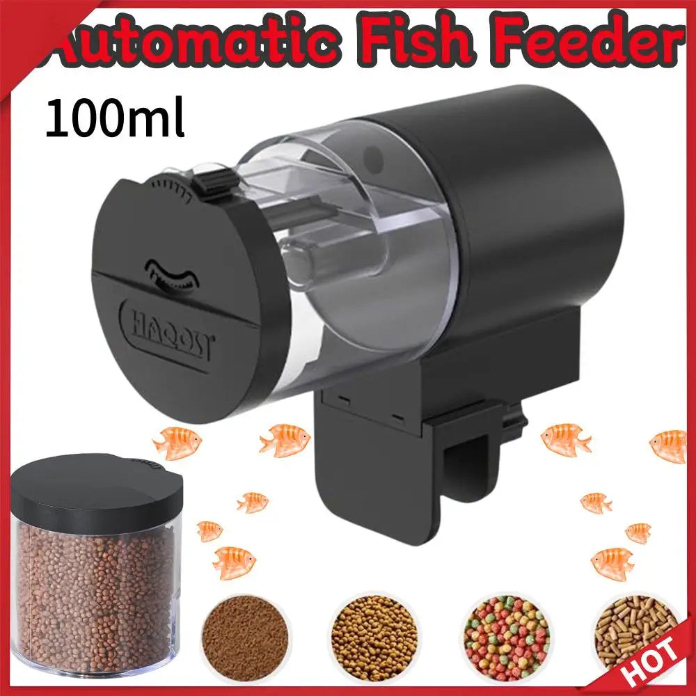 100ml Multifunctional Automatic Fish Feeder for Aquarium Capacity Auto Fish Feeders Auto Fish Food Dispenser for Auto Feeder