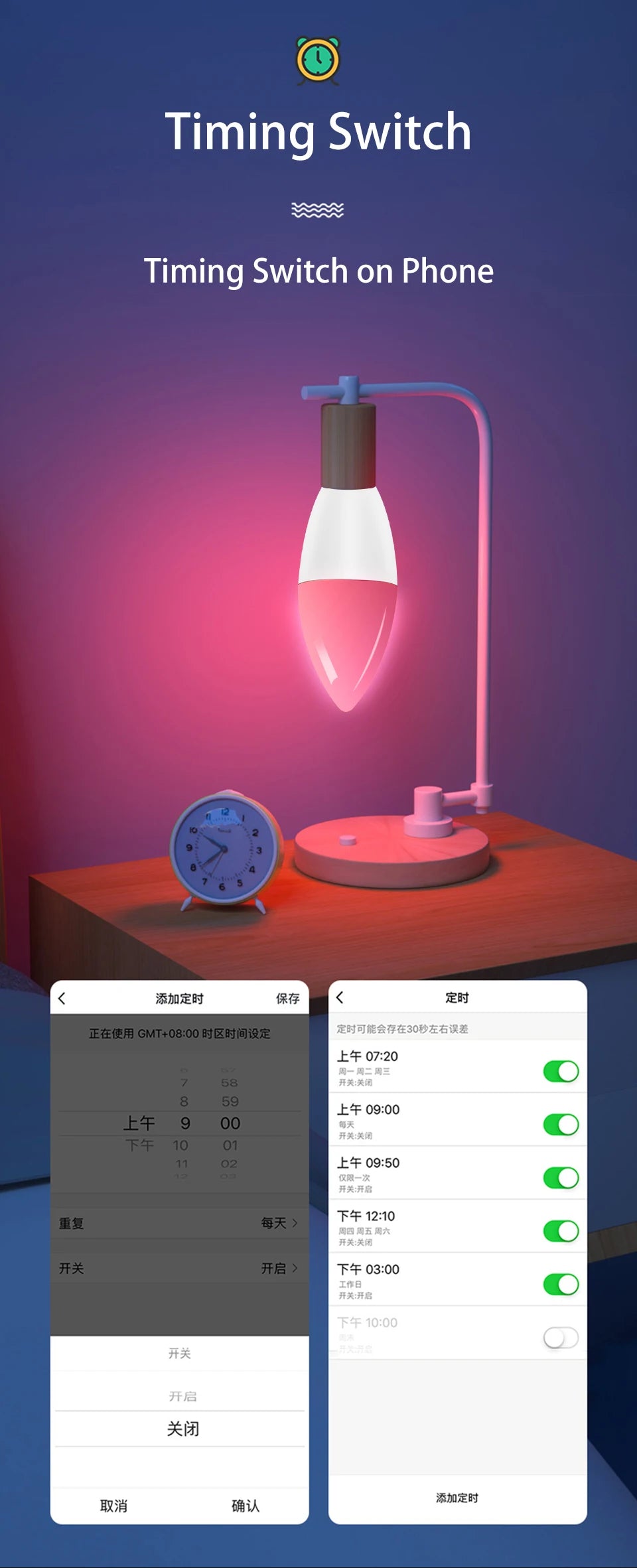 Tuya Smart WiFi LED Bulb E14 Candel Light 5W 7W 9W 220V Dimmable RGB Lamp APP Voice Control Alexa Google Assistant Home Decor