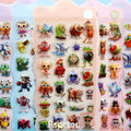 Cute Italian Brainrot Cartoon 3D Relief Stickers Funny Tung Tung Tung Sahur Bubble Decals Waterproof Decoration Sticker Toy