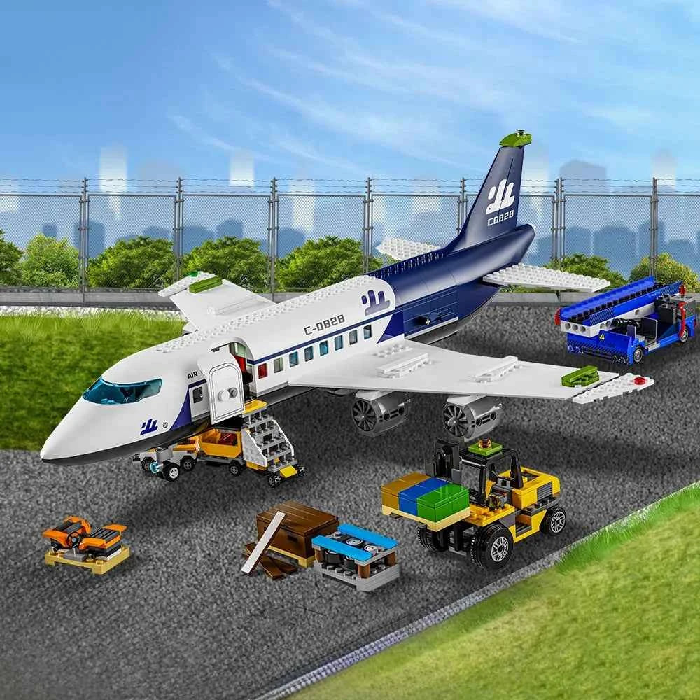 Creative City Airbus Cargo Aircraft Plane Building Blocks Air Airplane Model Bricks Educational DIY Toys For Kids Boys