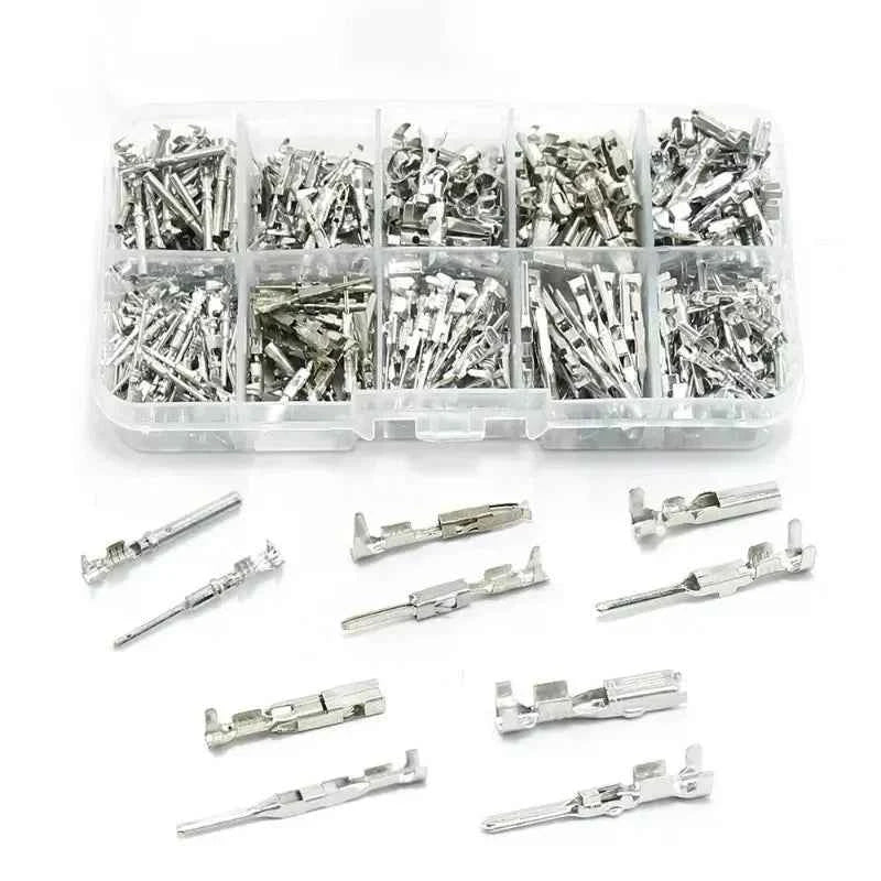 290pcs Cable Lugs Connectors Wire Connector Crimp Terminal Set Flat Plugs Cable Lugs Cable Shoes Plugs Assortment Kit For Cars