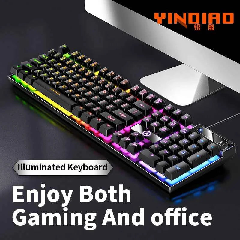 Wired Full-Size Gaming Keyboard With Numpad – 104 Keys