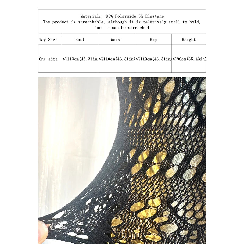 Sexy Cover Up Hollow Out Fishnet Dress without Bikini Summer Holiday DSH698