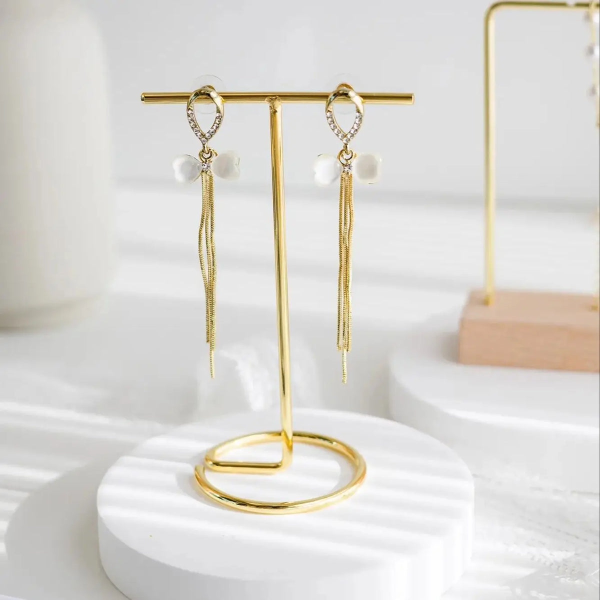 Wood & Metal Jewelry Display Stand Bracelet Earring Rack