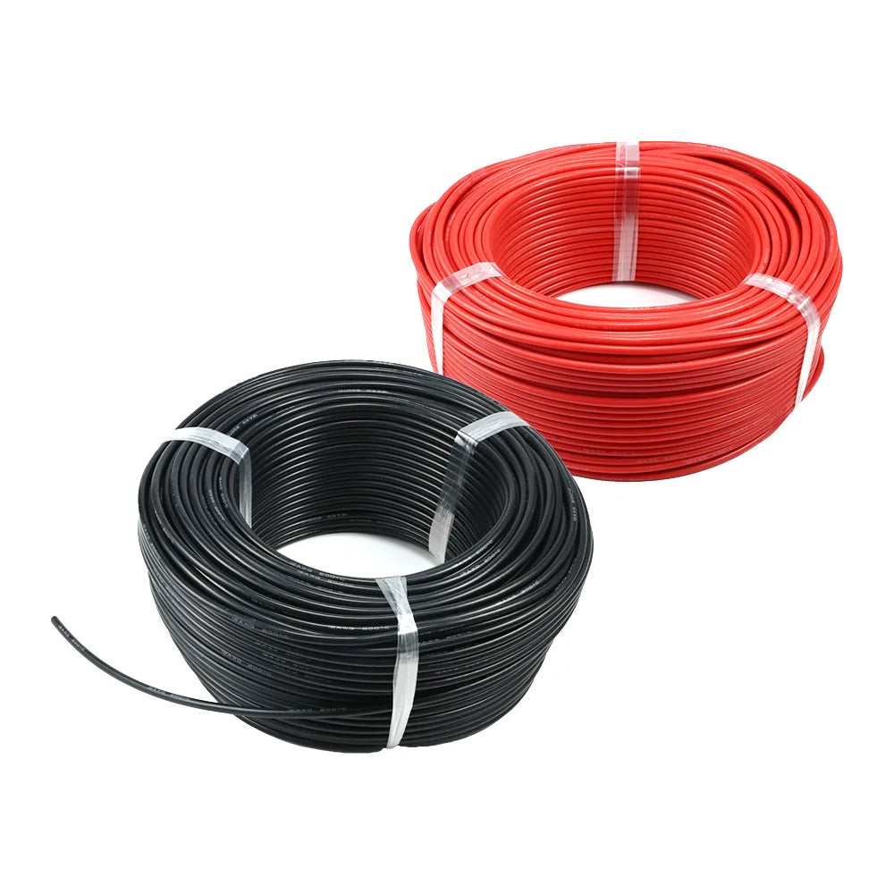 10m/lot Silicon Wire 8 10 12 14 16 18 20 22AWG Heatproof Soft Silicone Silica Gel Wire Cable (5m Red+5m Black) DIY Part