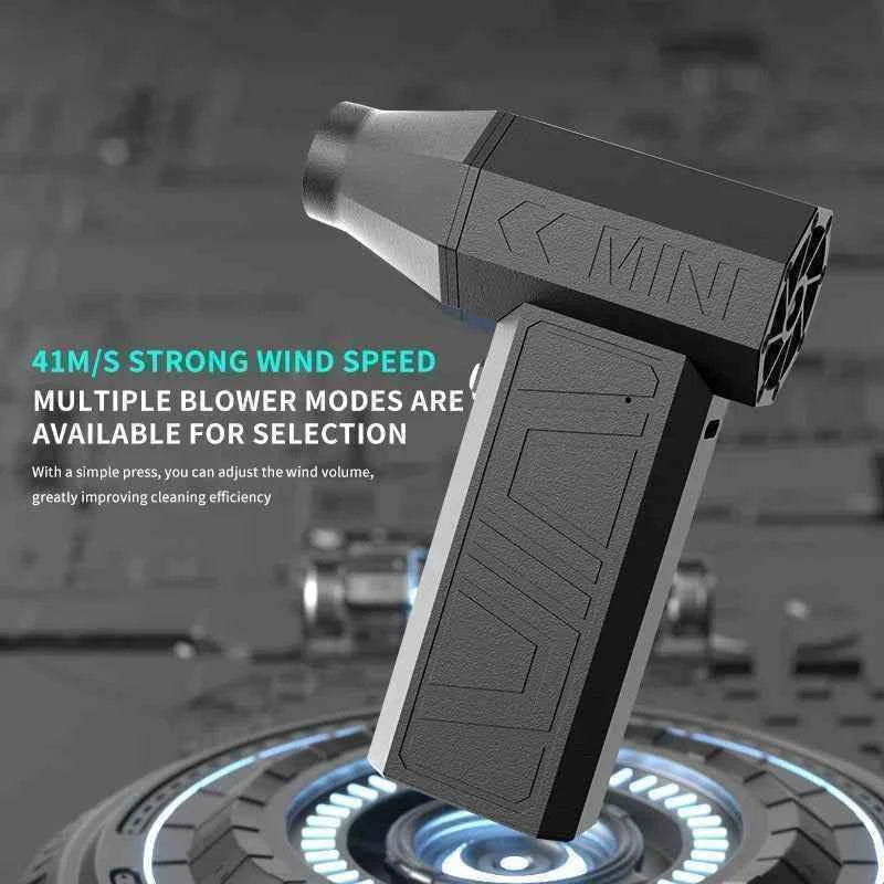 New Violent Turbo Fan: 41m/s Powerful Blower + 105,000 RPM + Professional Dust Extractor Magnetic Nozzle Quick-Change System