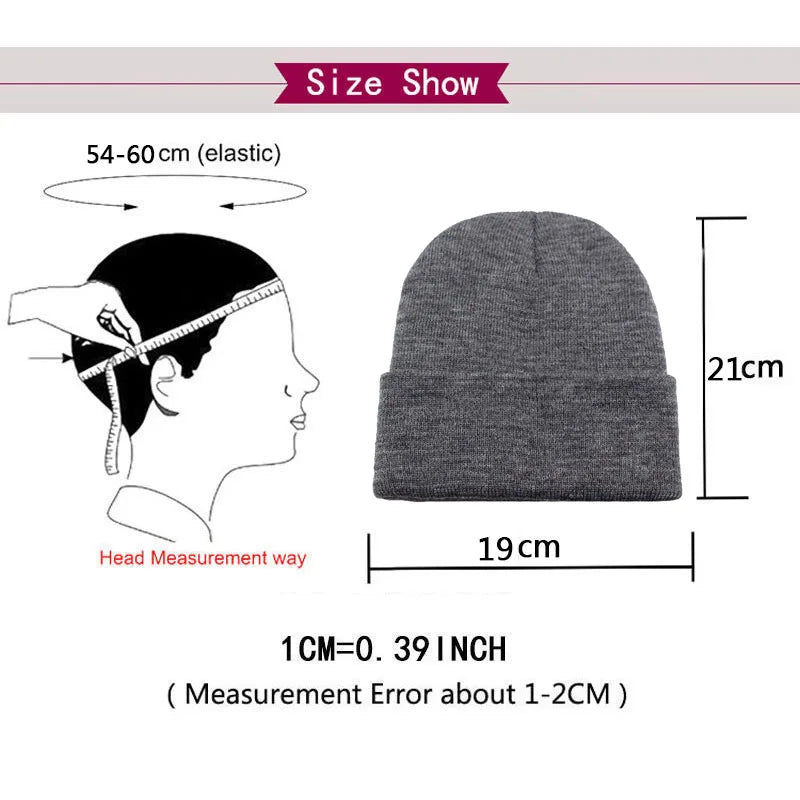 Solid Beanies Hat Women's Knitted Hats For Men Cap Autumn Ski Mask Female Bonnet Skull Skullies Knit Women Winter Beanie Hat Cap