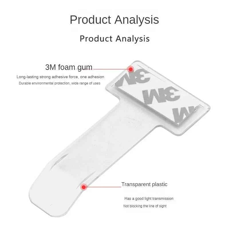 2pcs Transparent Car Vehicle Parking Ticket Receipt Permit Card Holder Clip Sticker Windscreen Plastic Universal Car Accessories