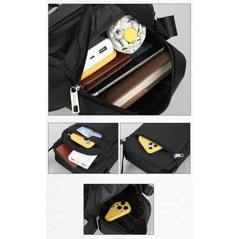 Brand New Men Crossbody Bags Male Nylon Shoulder Bags Boy Messenger Bags Man Handbags for Travel Casual Large Satchel Grey