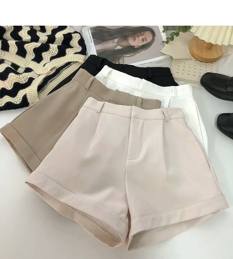 Women Shorts All-match Fashion New Arrival Solid Summer Casual Slim High Waist Korean Style Young Comfortable Daily Shopper Fit