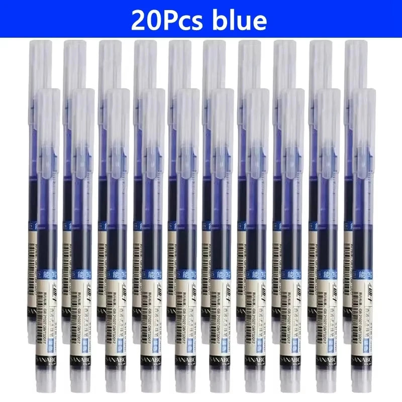 3-102Pcs/set High Quality Needle Type Gel Pens Straight Liquid Ballpoint Pen Kawaii Stationery School Office Supplies Writing
