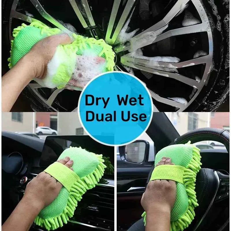 Microfiber Car Wash Sponge Glove – Scratch-Free Cleaning