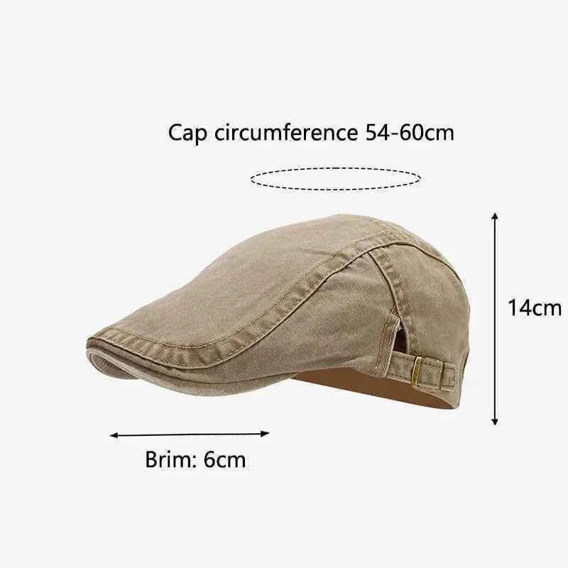 Spring Summer Vintage Cotton Beret Men Women Fashion Flat Visor Cap Casual Berets Retro Newsboy Hat Unisex Adjustable Sun Hats