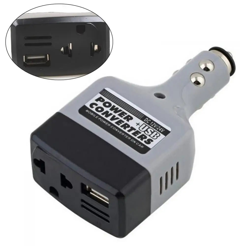 12V/24V to 220V Car Power Inverter with USB Port