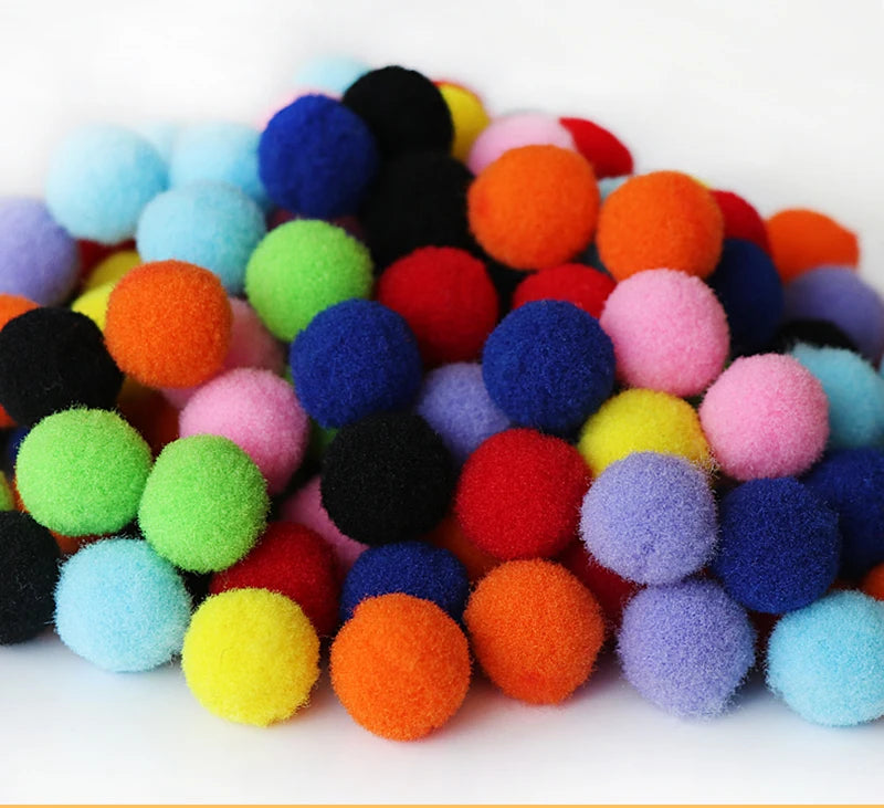 Color Sorting Toy Rainbow Plush Ball Matching Set Preschool Math Counting Kids Educational Stacking Matching Games
