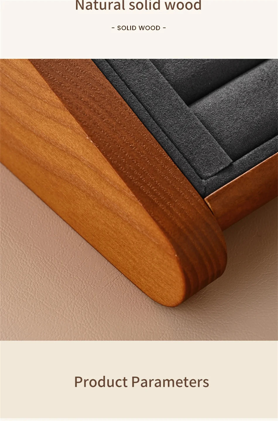 Oirlv Wooden Ring Jewelry Display Stand Jewelry Organizer Rack Earring Storage Rack Counter Ring Display Stand Ring Display Prop