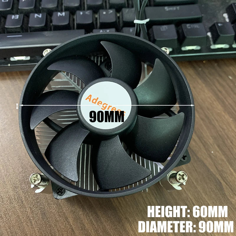 90MM CPU Air Cooler 4PIN PWM PC Processors CPU Cooler for Intel 1150/1151/1155/1156/1700/1200/1366/2011/2011-3/X99/X79