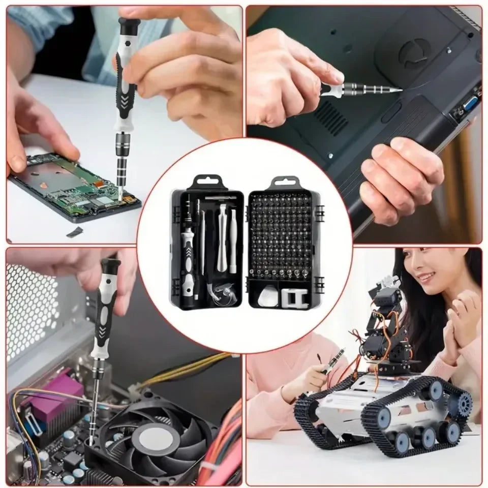 Precision electronic magnetic repair tool set, including repair boxes for computers, iphones and home computers