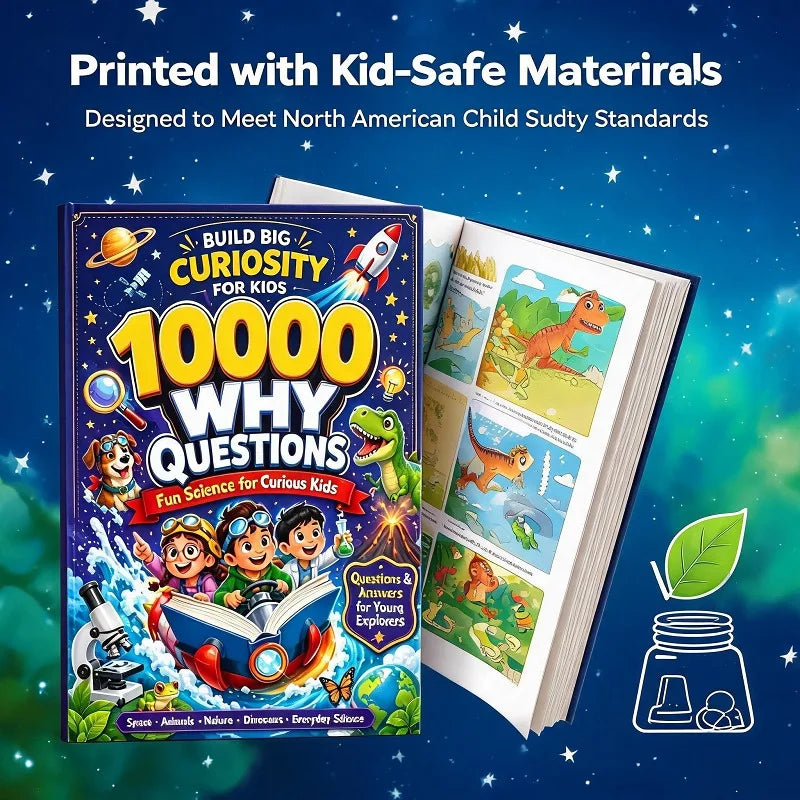 10000 Why Kids Science Encyclopedia Book Educational Picture Book for Curious Young Explorers