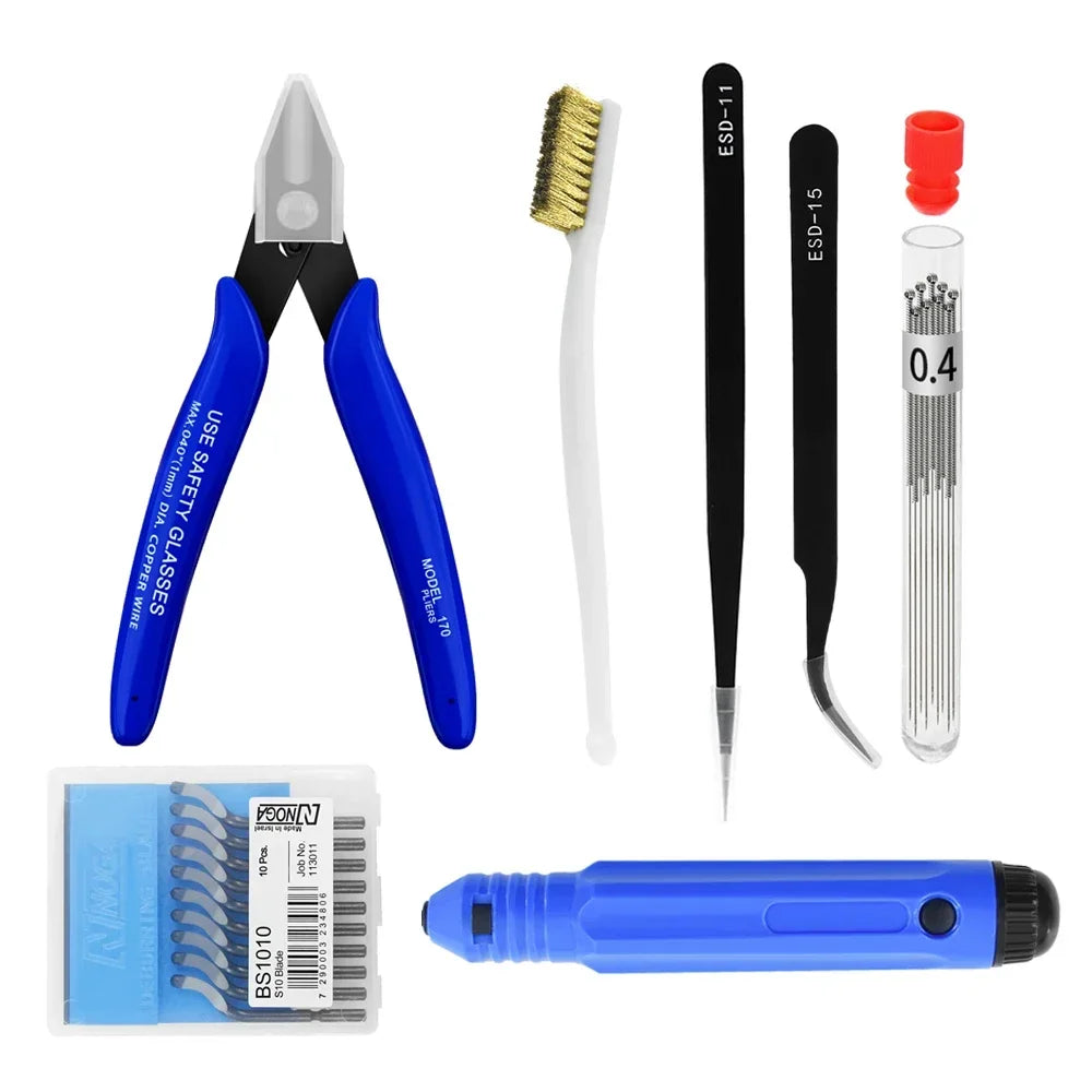 Multiple Models 3D Printer Tool Kit Trimming Knife Scraper Cleaning Needle Tweezers Pliers Deburring Kit DIY 3D Printing Tools