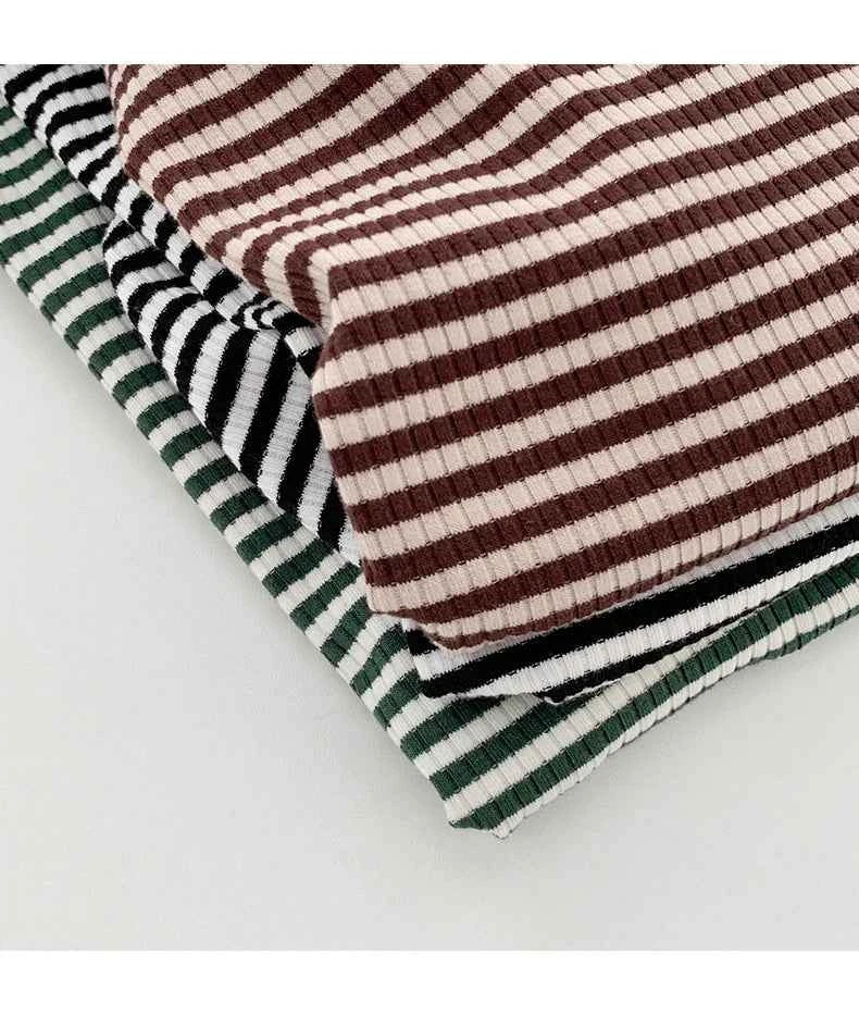 Striped Short Sleeve T-shirt Women's Summer New Korean Version Loose Retro Contrast Slim Round Neck Top Women's Fashion Casual