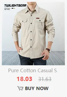Pure Cotton Men's Shirt Men Oversized Loose Long Sleeve Cargo Shirts Men Clothing High Quality Solid Plus Size Casual Shirt 6XL