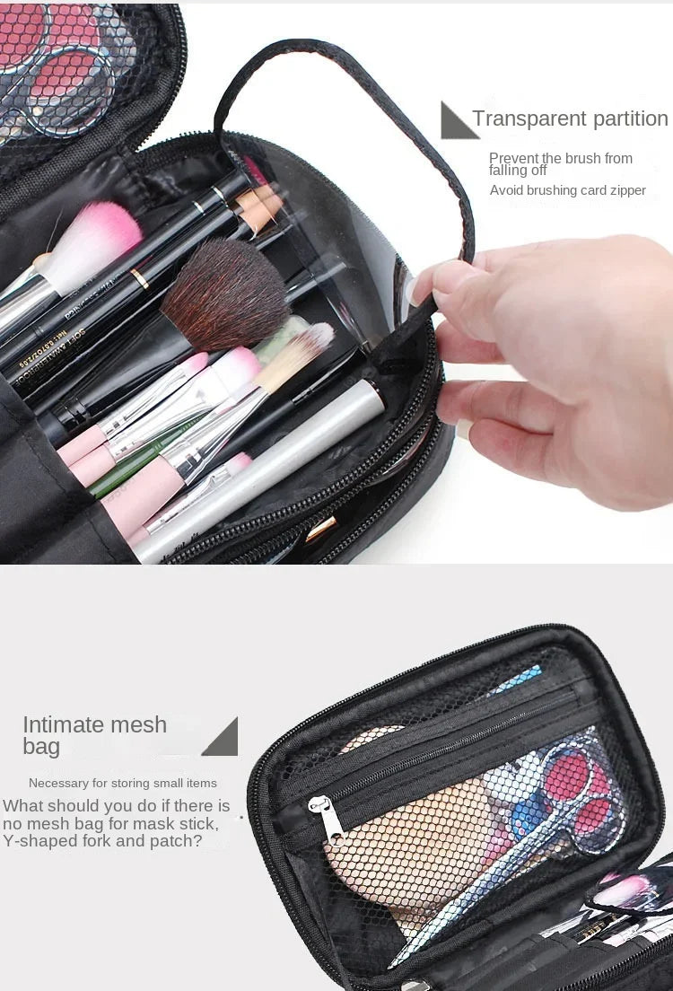 Women's cosmetic bag Double layer Waterproof makeup bag travel essentials organizer large capacity Multifunction toiletry bag